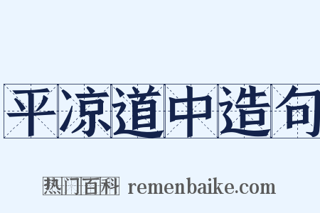 平凉道中造句是什么意思的图片